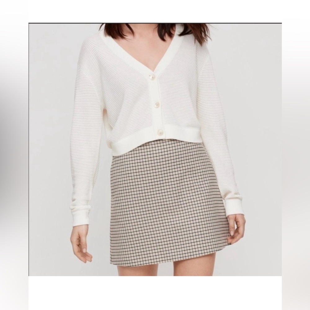 Jupe Courte Femme Symphony – Mini Jupe écolière – Taille M – Beige – Neuf